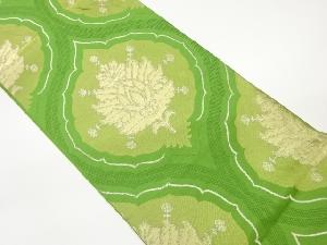 川島織物製　抽象草花文模様織出し袋帯